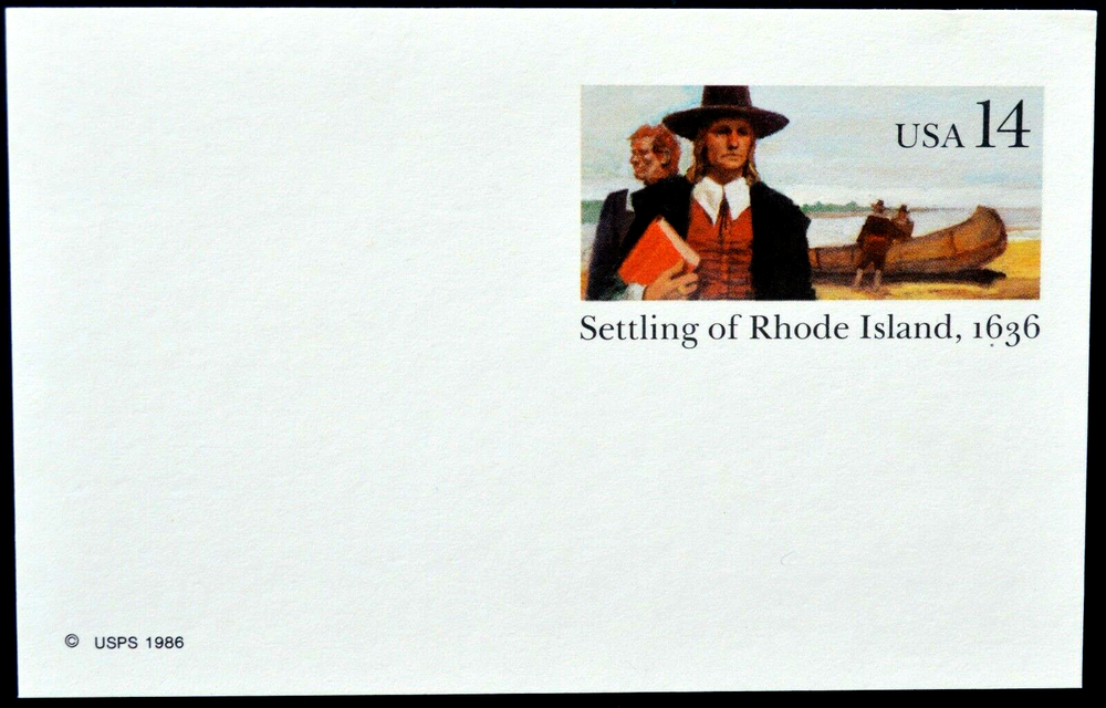 1986 US Sc #UX112 postal card, 14 cent, mint, sharp corners, excellent condition