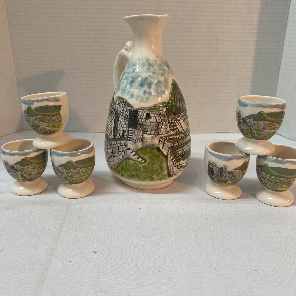 TEA SET WITH  6 TEA CUPS  PERU (GK)