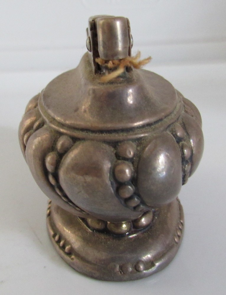 RONSON CROWN SILVER PLATED TABLE LIGHTER VINTAGE NEVER USED