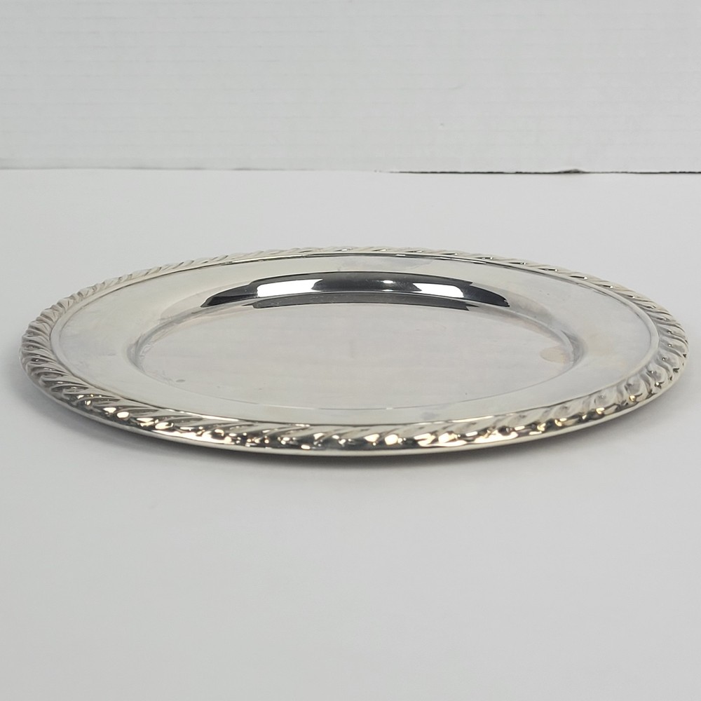 Vintage Oneida Round Silver Plated Platter Tray 5.75"