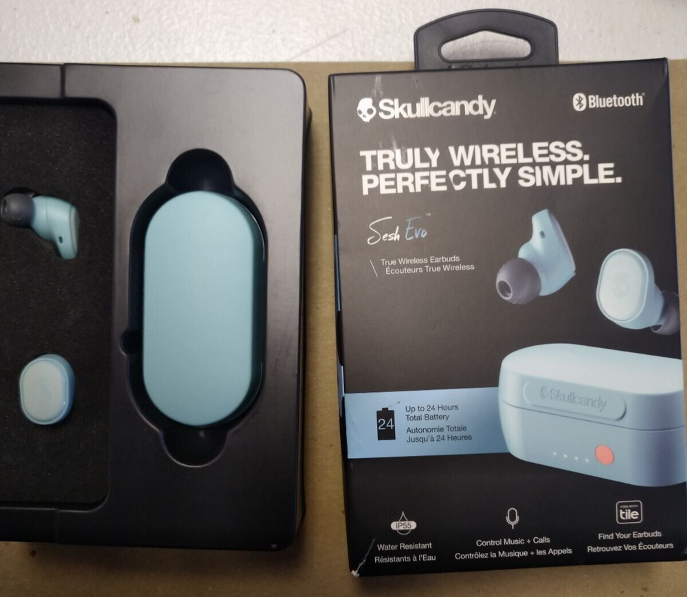 Skullcandy SESH EVO True Wireless Bluetooth in-Ear Earbud | Bleached Blue