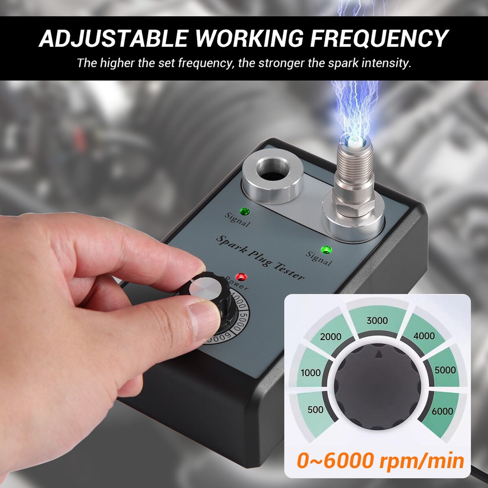 Car Spark Plug Tester Dual Hole Diagnostic Tool Gasoline Ignition Analyzer Test