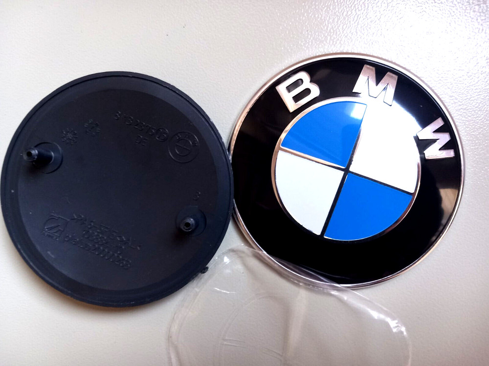 2 pieces SET BMW 82mm bonnet AND trunk emblems FOR E36 E32 E34 E60 E38
