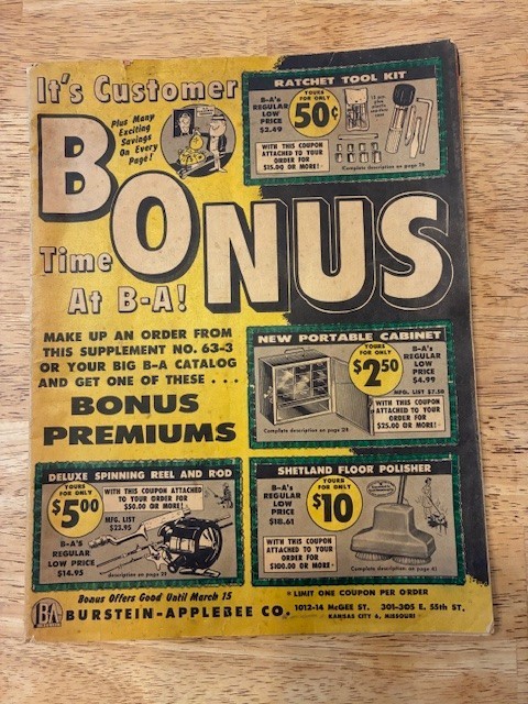 Burstein-Applebee Co.  BONUS no 63-3  - Electronics and  Radio Catalog