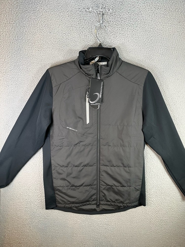 Zero Restriction Hybrid Jacket Men Medium Black Z625 Golf Wind Primaloft NWT