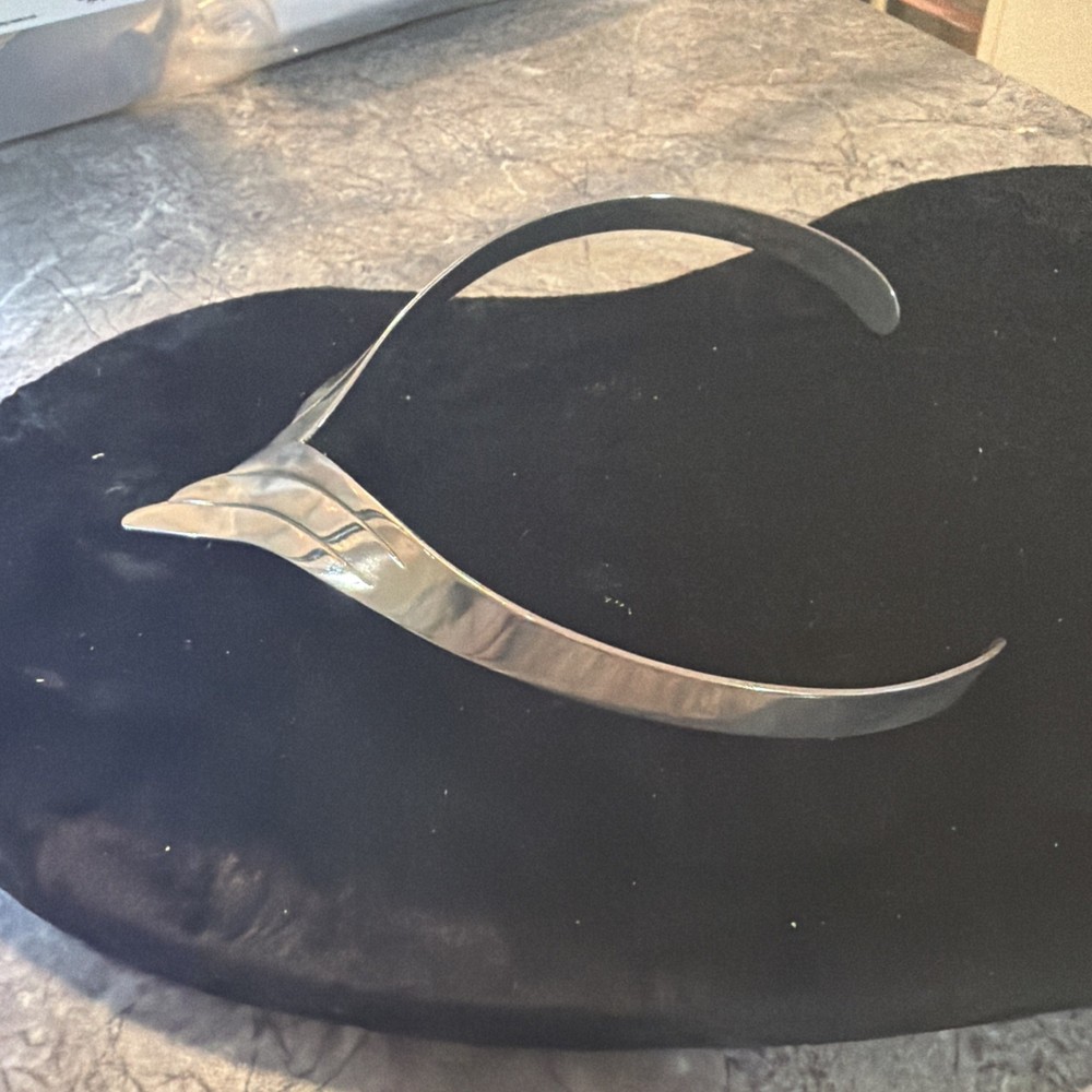 Modern Open Neck Ring in Sterling Silver