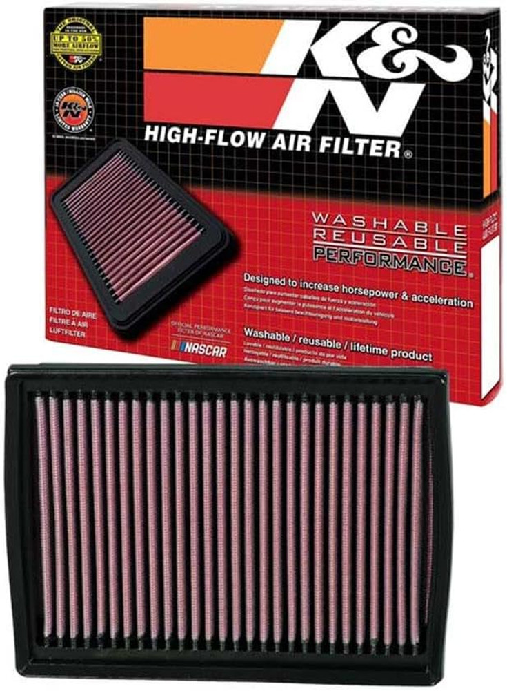 Engine Air Filter: Reusable, Clean Every 75,000 Miles, Washable, Premium, Replac