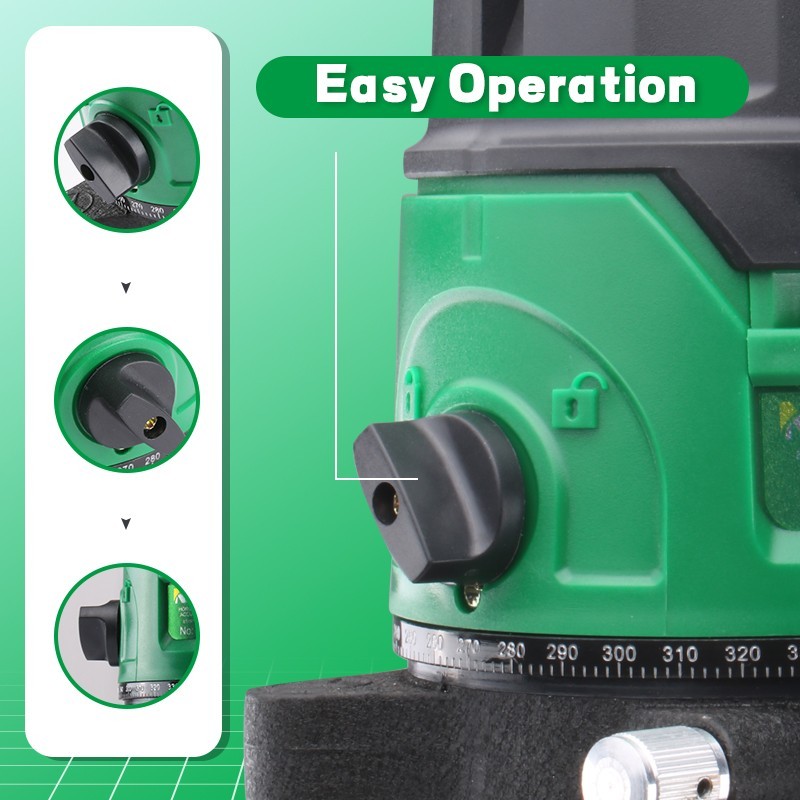 Green Laser Level Tool 2 Lines Self Leveling Cross Beam Tile Framing Aligner