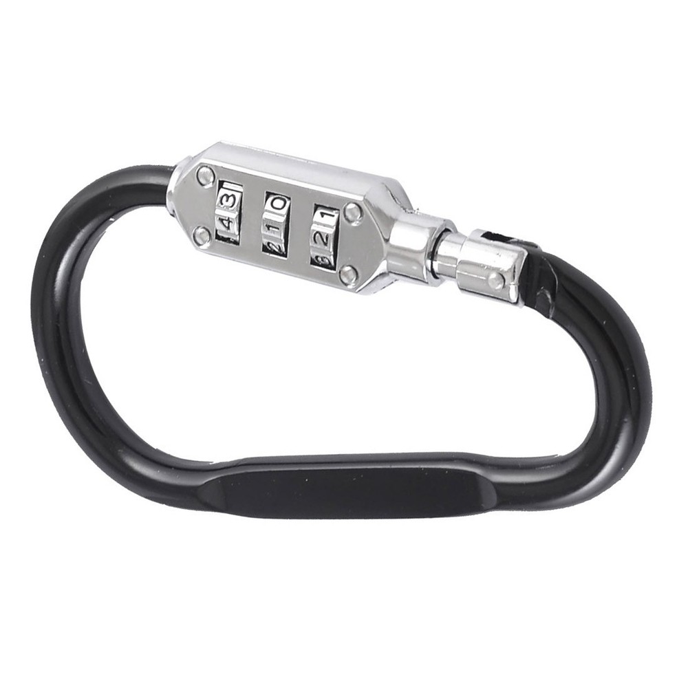 Display 3 Digits Each Row Look Control Gate Black Carabiner Hook