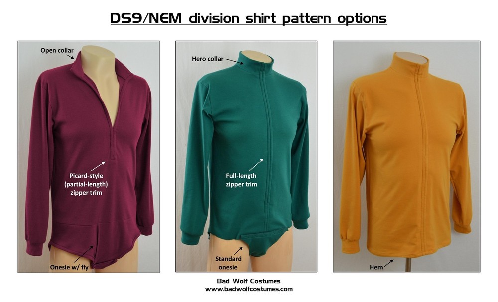 Star Trek Sewing Pattern Bundle - Starfleet captain uniform - DS9, NEM (men's)