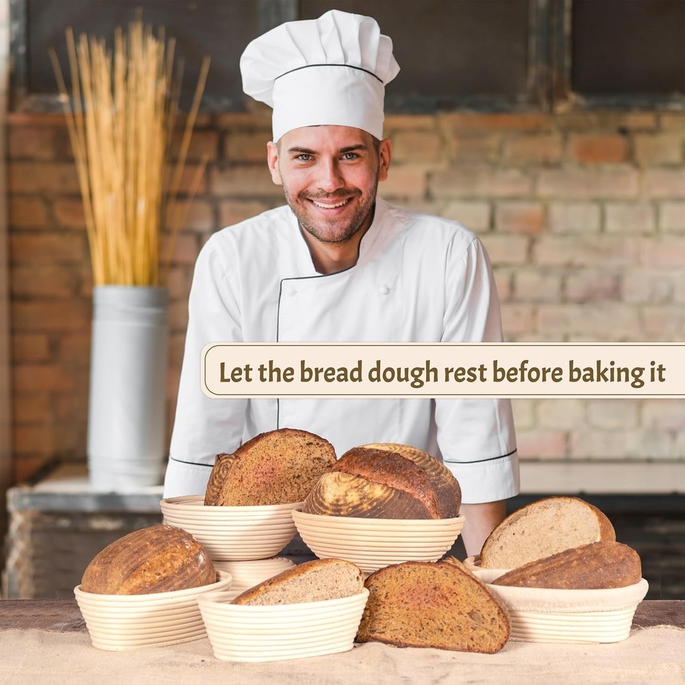 Beginner's Sourdough Starter Kit – Complete Bread Baking Set with Banneton