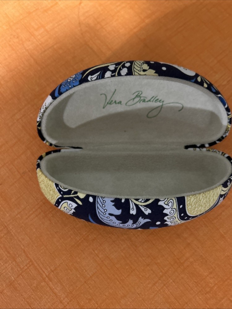 Vera Bradley Multicolor Flower Decor Large Clamshell Eyeglass Case