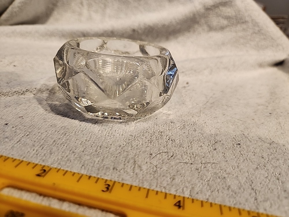 Vintage Clear Pressed Glsss Salt Cellar