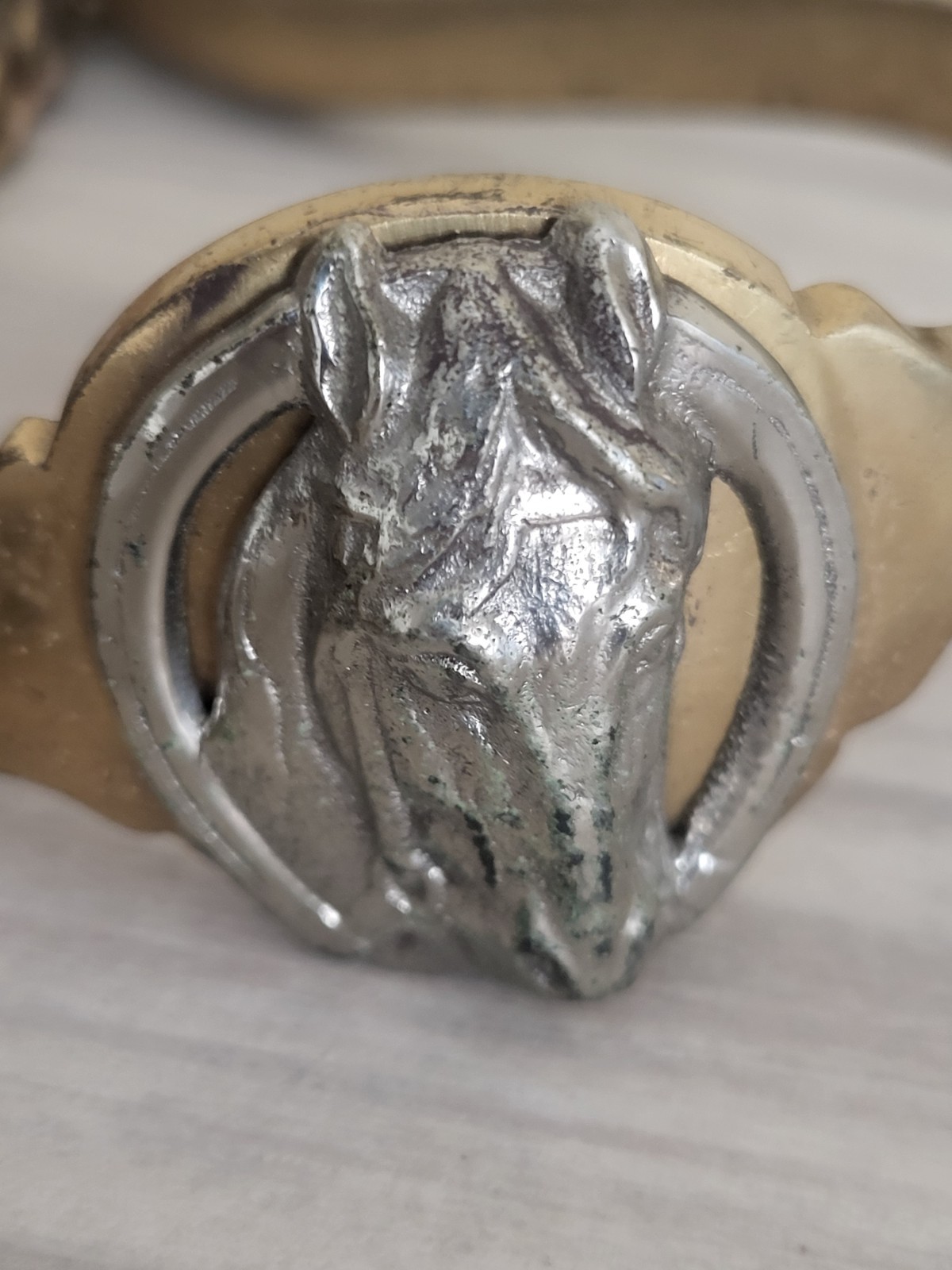 HERCULES BRONZE SPURS Horse Head Star