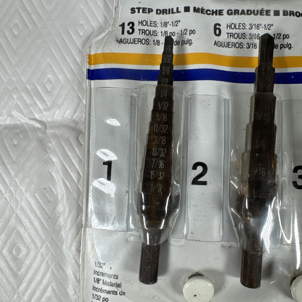 3 Pc. Unibit Step Drill Set