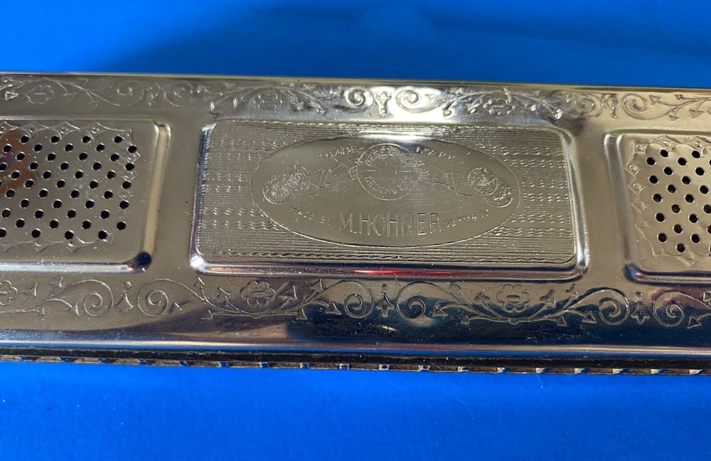 Vintage TRIUMPH M. Hohner Double Sided Harmonica In Case - German Made