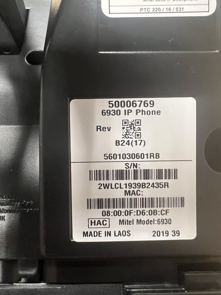 Mitel 6930 IP Phone Bluetooth PCLink