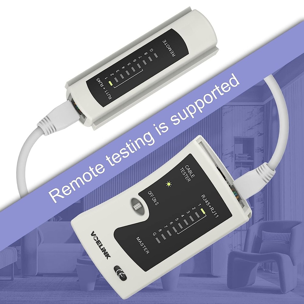 Handheld Multi-Functional Network Cable Tester - Cat6/Cat5/Cat7 & RJ11 Tester