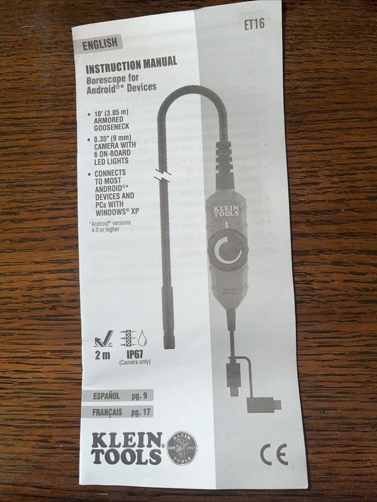 Klein Tools ET16 Borescope for Android Devices