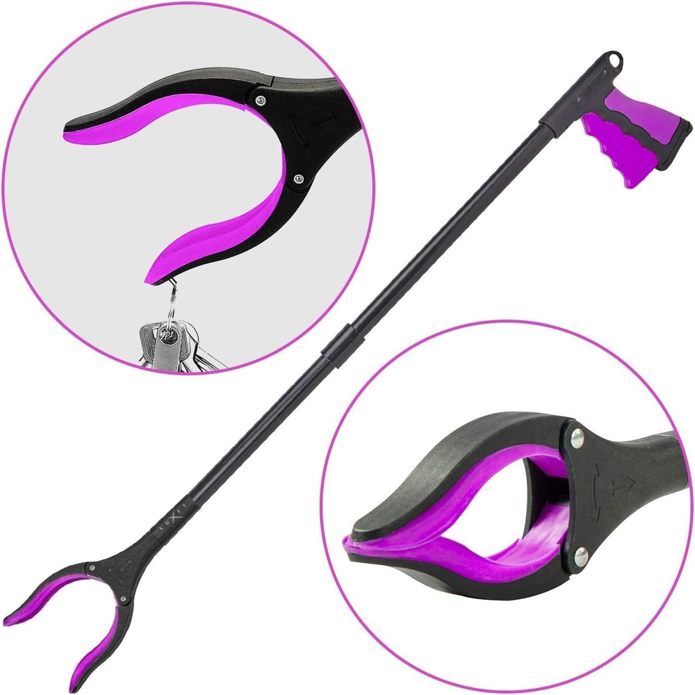 Grabber Reacher Tool - 2 Pack - Latest Version Long 19/32 Inch Foldable Pick ...
