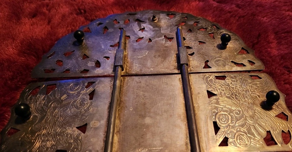 VTG Leonard Silverplate Adjustable Expanding Trivet Tableware Footed