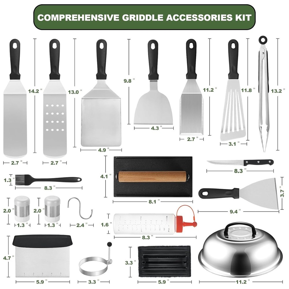 35PCS Griddle Accessories Kit, Flat Top Grill Set for Blackstone...