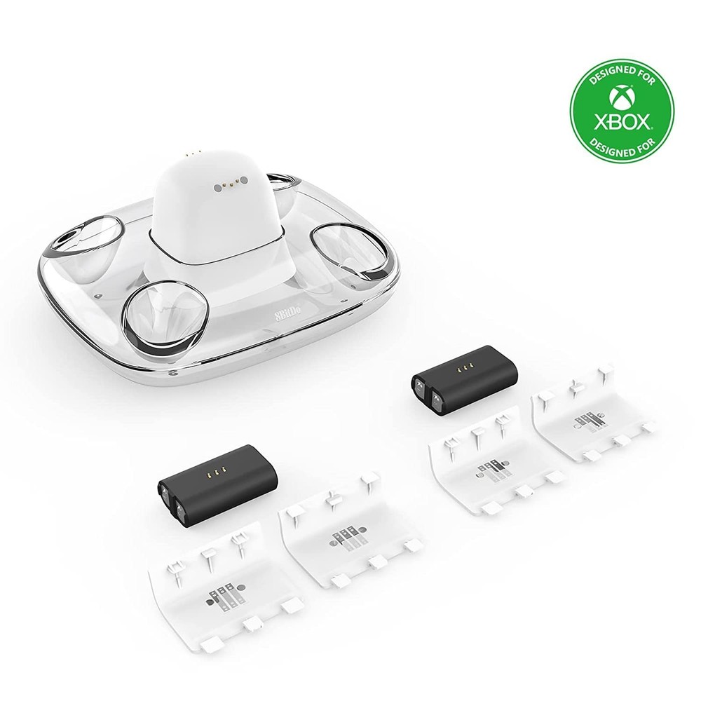 8Bitdo Dual Charging Dock for Xbox Wireless Controllers, White