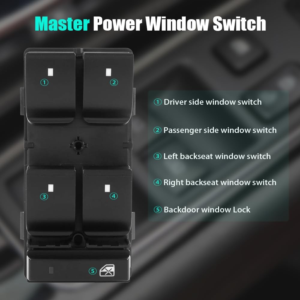 Driver Side Master Power Window Control Switch for 2007-2016 GMC Acadia 07...