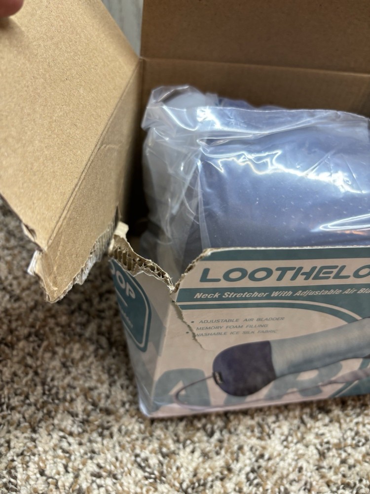 LooTheLoop Air Neck Stretcher w/ Adjustable Air Bladder. Blue.