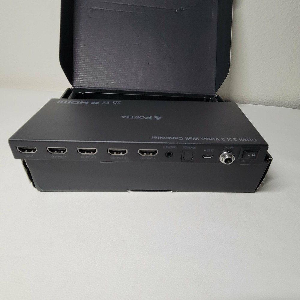 HDMI Video Wall Controller 2x2 4K Portta Video Wall Processor w/11 Splicing Mode