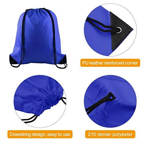 2 Pcs Drawstring Backpack Bags Sports Cinch Sack String Backpack Storage Blue