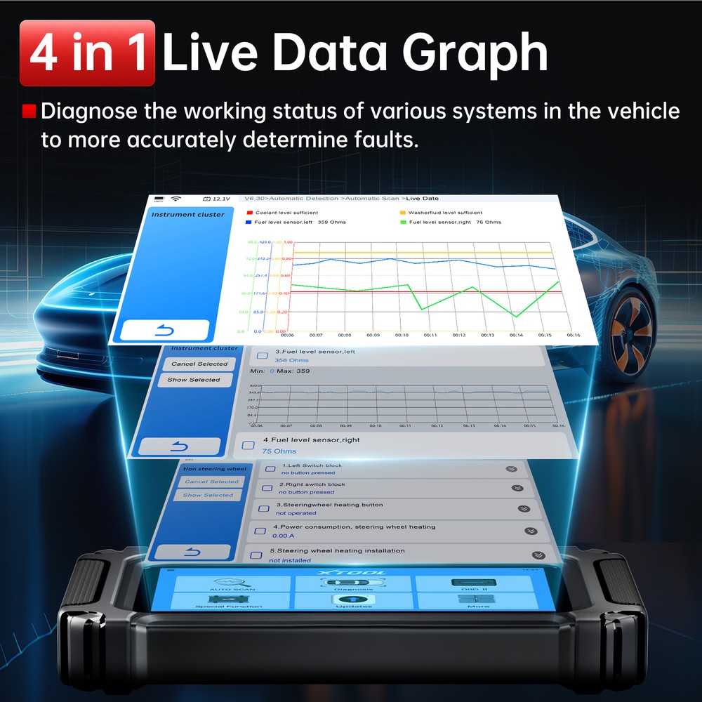 XTOOL IP500 For GM OBD2 Scanner All Systems Bidirectional Diagnostic Tool CAN FD