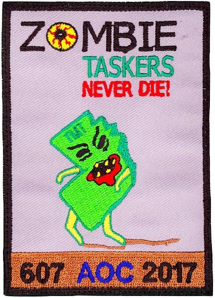 USAF 607th AIR OPERATIONS CENTER -ZOMBIE TASKERS- 2017 -Osan AB- ORIGINAL PATCH