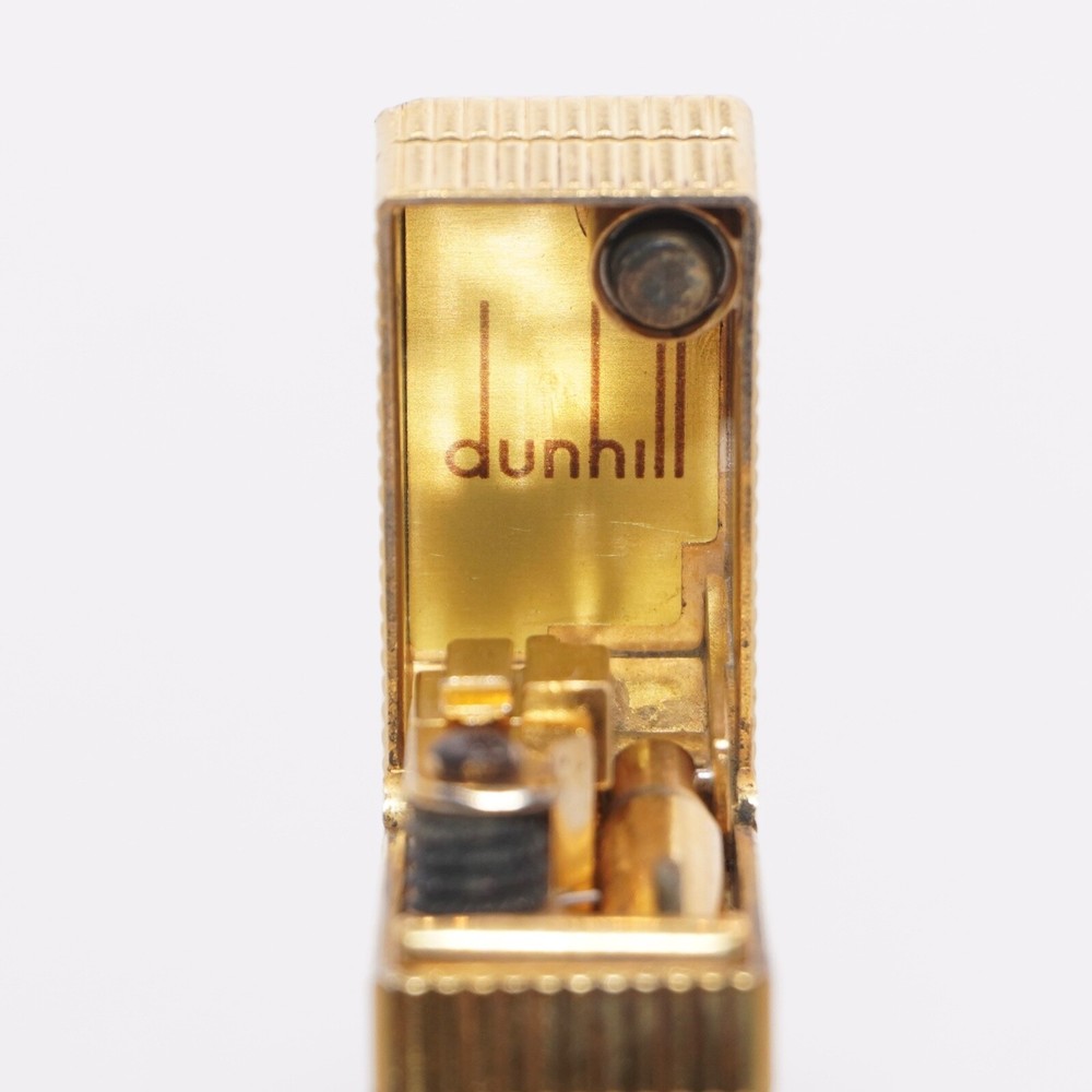 Rare Dunhill Lighter Gold Windowpane Pattern-Ultrasonically cleaned