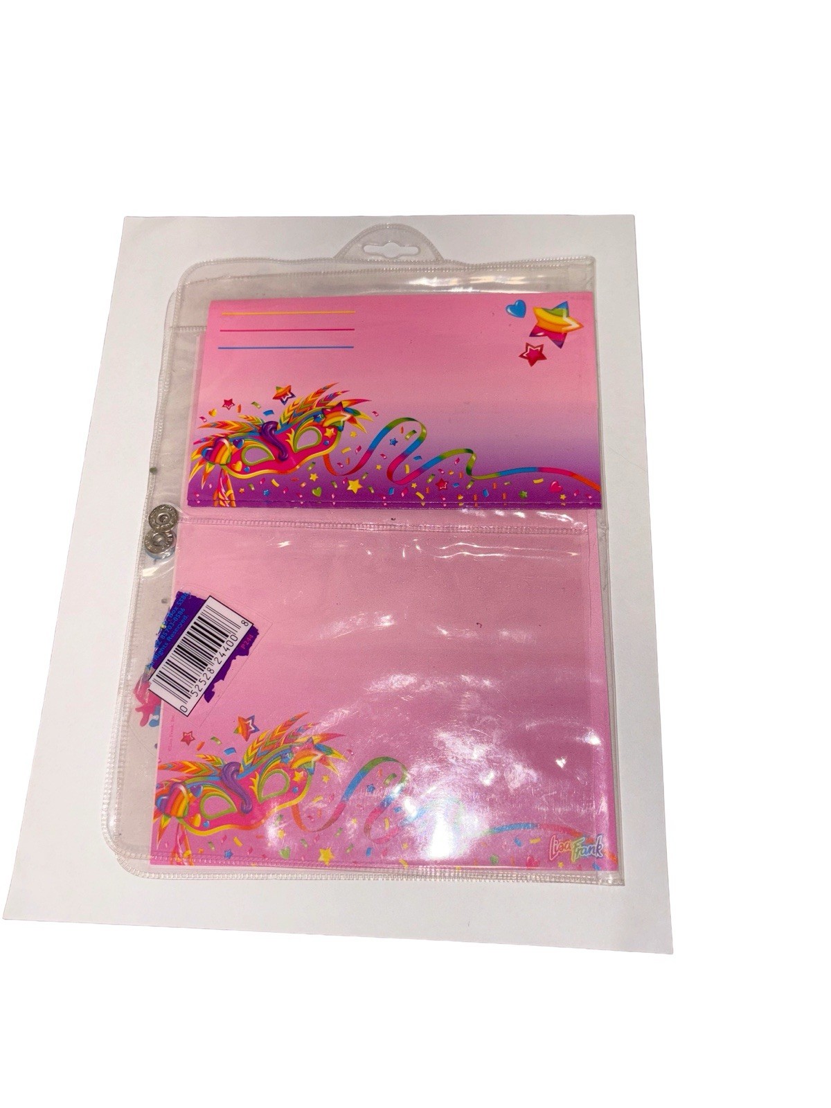 Lisa Frank Stationary Set Mardi Gras Clown Paper Cards Envelopes 90s INCOMPLETE