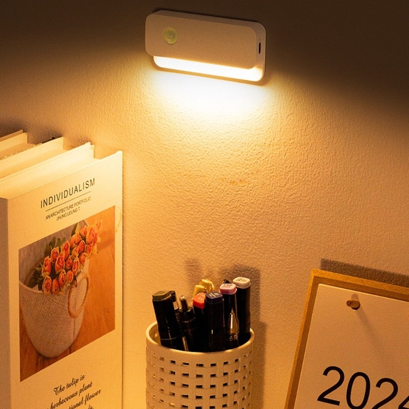 Motion Activated Nightlight Rechargeable Installation Plastic Housing