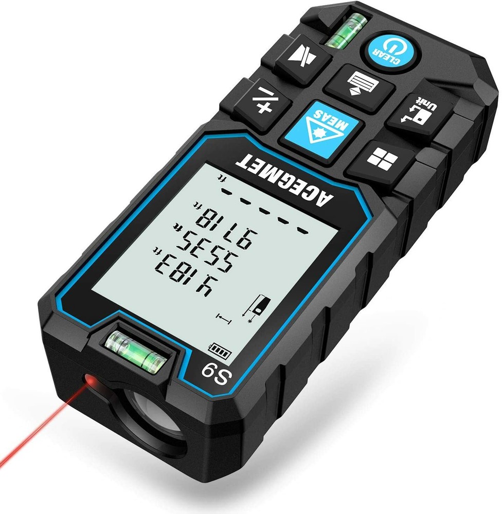Laser Measuring Tape 229Ft M/In/Ft Backlit LCD with Mute Function