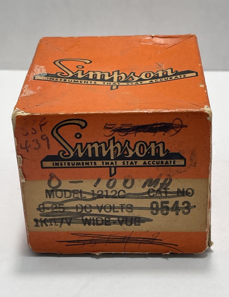 Simpson 0-100 Milliamperes Gauge