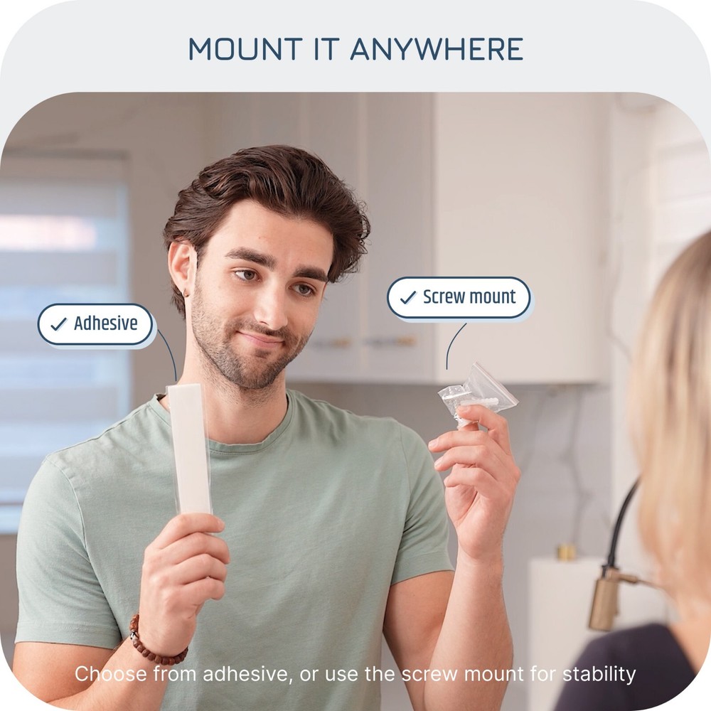 Manterio Bamboo Wall-Mounted Sleek Plastic Bag Holder