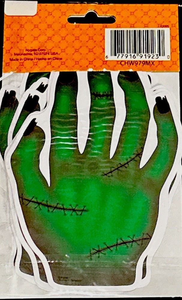 Halloween Monster Handprints Pathway Decor 16 Pc