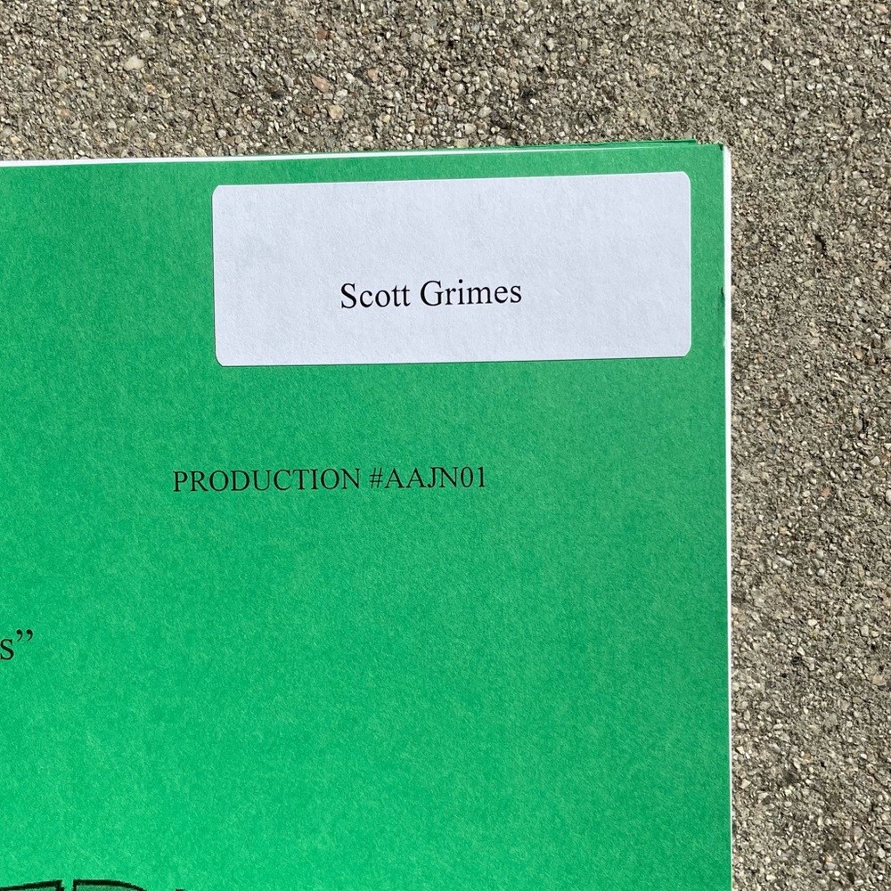 American Dad Scott Grimes Steve Smith 2014 Production Used Table Draft Script