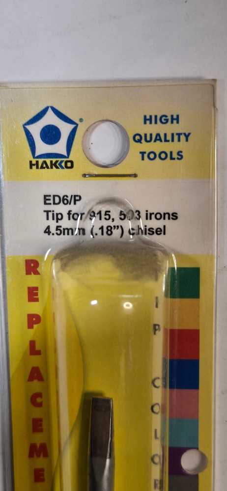 HAKKO Genuine ED6/P Replacement Soldering Tip Chisel for 915, 503