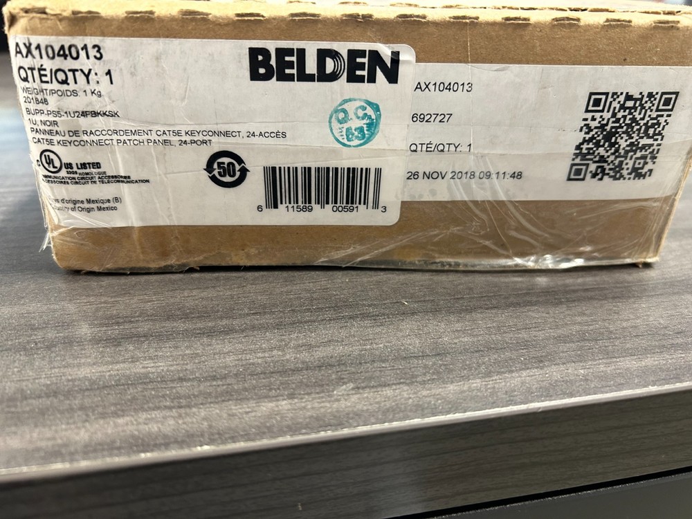Belden CAT5E KeyConnect Patch Panel 24-port AX104013