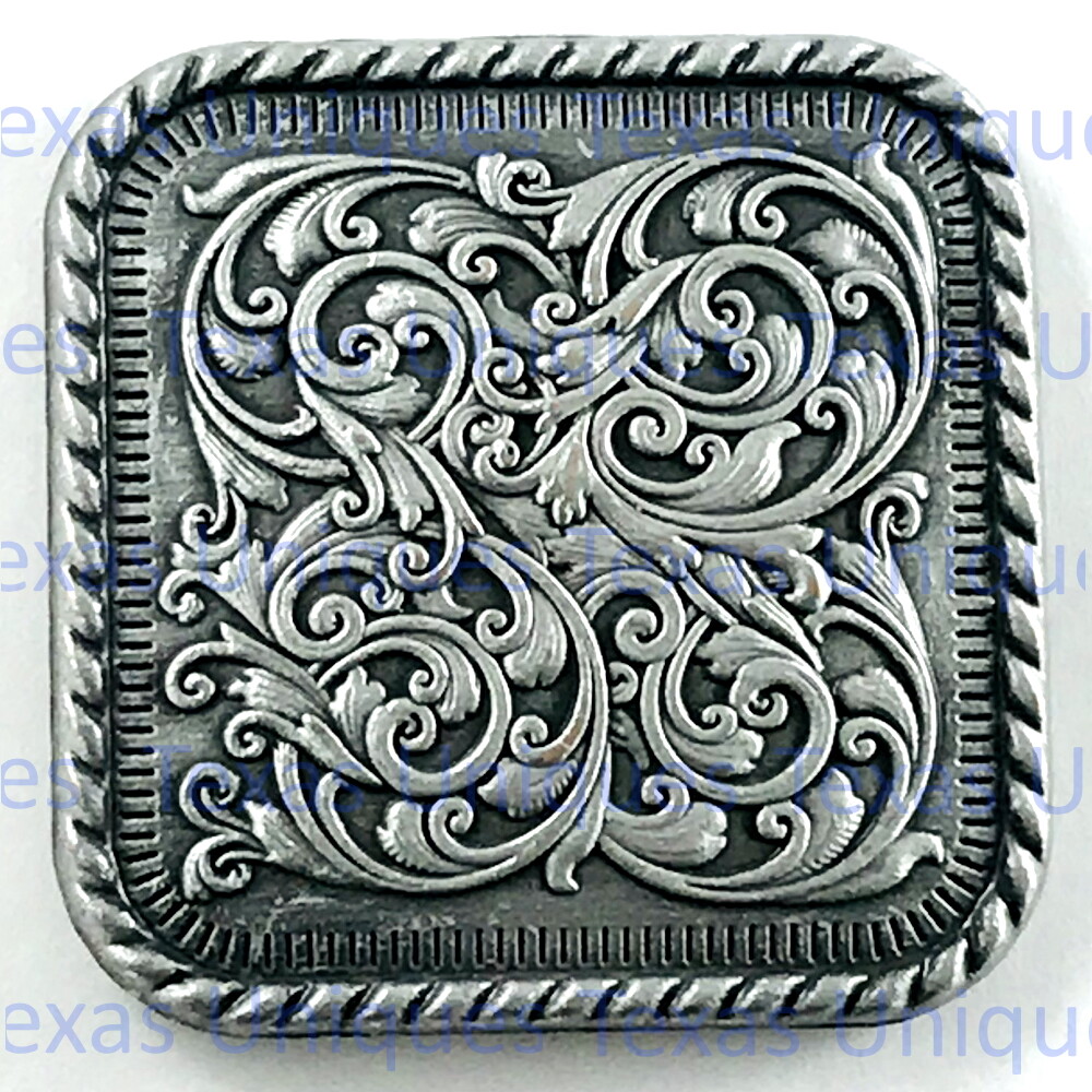 Florid Square 1-1/2-Inch Concho CON426-C-AN