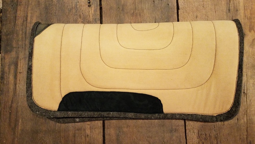 Canvas Work Western Saddle Pad, Wool Felt bottom