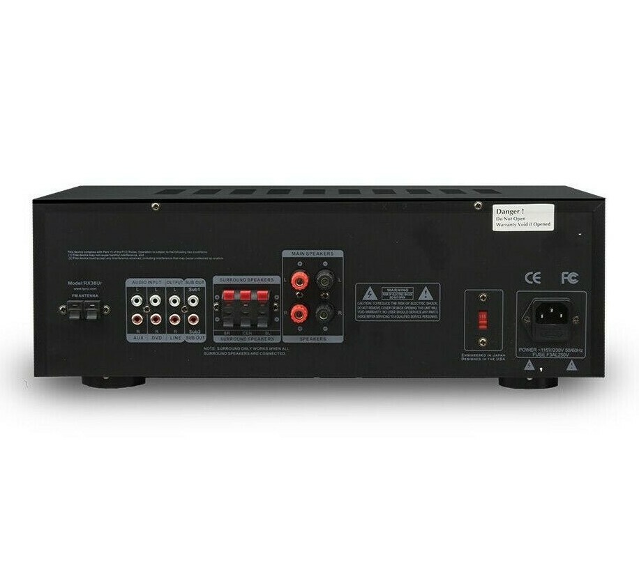 Technical Pro RX38UR 1000W Audio Receiver with USB & SD Card Inputs