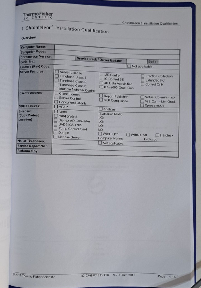 Thermo Scientific DIONEX Chromeleon 6.8 Software, Server License PN: 4580.0316