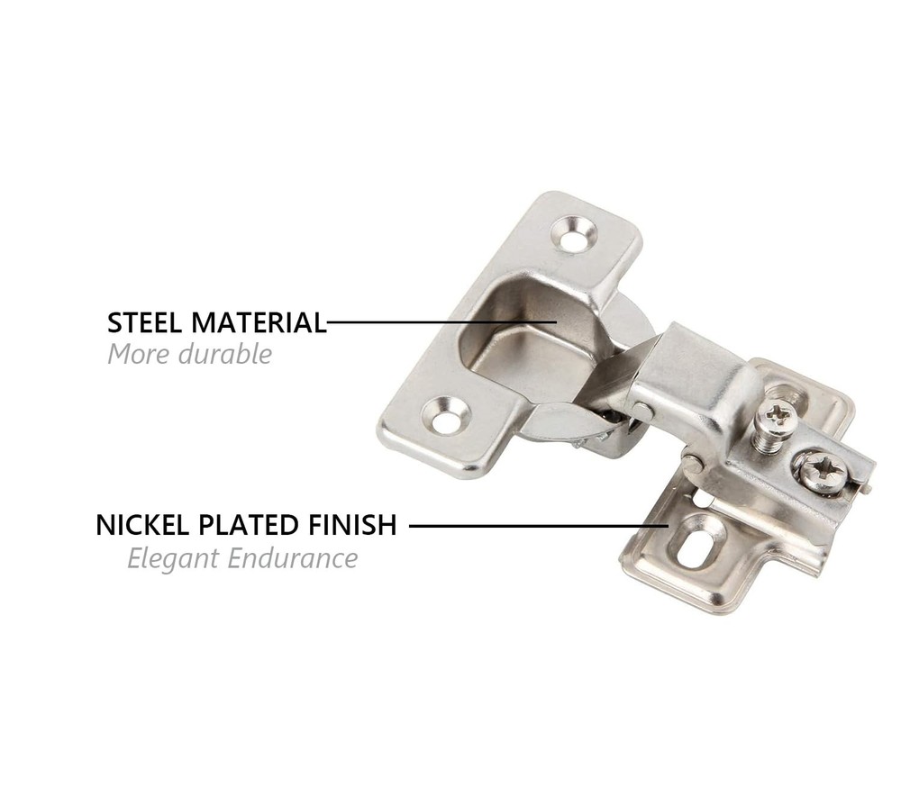 Face Frame 1/2" Half Overlay Concealed Euro 105Deg Regular Closing Compact Ca...