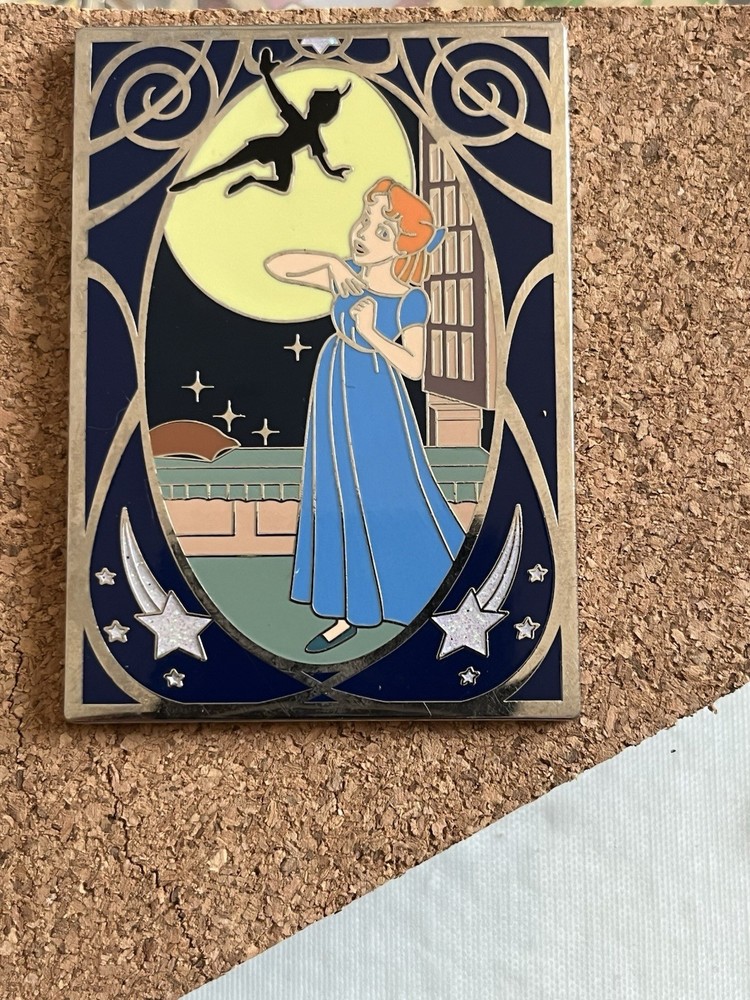 Peter Pan Wendy Moon Stars Double Pin Back Single Pin