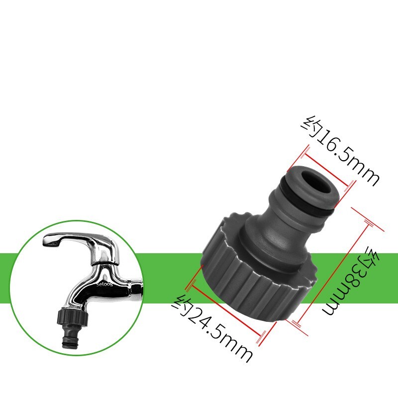 4Pcs G3/4 Plastic Garden Connector Hose Fitting Quick Connector Adapter, Black